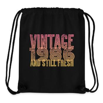 1986 Year of birth - Stanley/Stella Recycled Gym Bag - black - Front