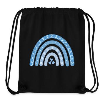 Boho Regenbogen blau - Stanley/Stella recycelter Gym Bag - Schwarz - Vorne
