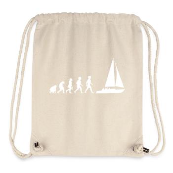 Evolution sailing sailboat sailing ship - Stanley/Stella Recycled Gym Bag - natural - Front