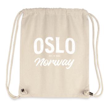 Oslo Norway Vintage Logo - Stanley/Stella recycelter Gym Bag - Naturweiß - Vorne