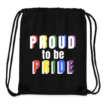 PRIDE PROUD to be Pride white - Stanley/Stella recycelter Gym Bag - Schwarz - Vorne