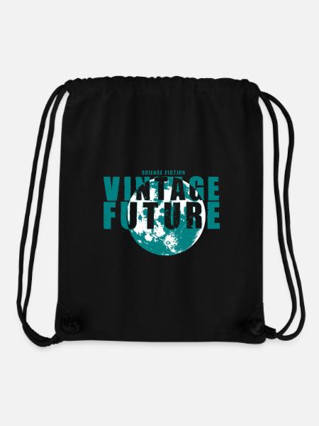Science Fiction Vintage Future retro usedlook Mond - Stanley/Stella recycelter Gym Bag - Schwarz