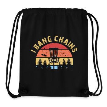 Disc Golf Discgolf I Bang Chains Lustiger Spruch - Stanley/Stella recycelter Gym Bag - Schwarz - Vorne