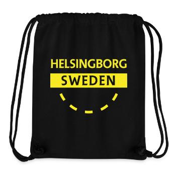 Helsingborg Sweden Patch - Stanley/Stella Recycled Gym Bag - black - Front