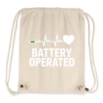 Signal cardiaque alimenté par batterie - Sac à cordon recyclé Stanley/Stella - blanc naturel - Devant