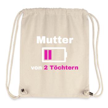 Mutter Tochter Spruch Stolz Mama 2 Kinder Geschenk - Stanley/Stella recycelter Gym Bag - Naturweiß - Vorne