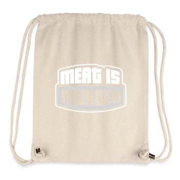 meat is murder - Stanley/Stella Recycled Gym Bag - natural - Front