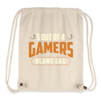 5 von 4 Spielern geben Lag-Gaming-Humor die Schuld - Stanley/Stella recycelter Gym Bag - Naturweiß - Vorne