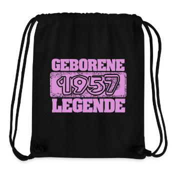 Retro 1957 - Stanley/Stella recycelter Gym Bag - Schwarz - Vorne