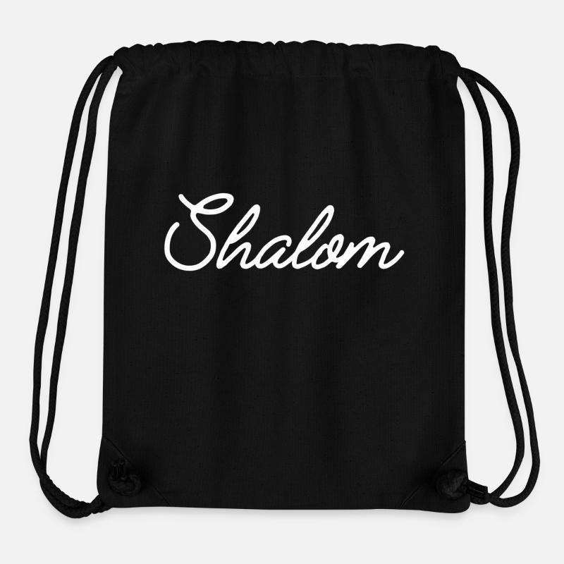 shalom - Sac à cordon recyclé Stanley/Stella - noir