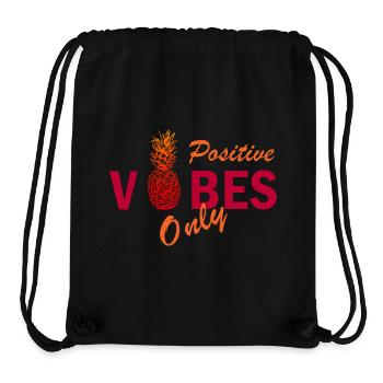 positive vibes only - Stanley/Stella Recycled Gym Bag - black - Front