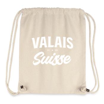 Valais Switzerland Calligraphy - Stanley/Stella Recycled Gym Bag - natural - Front