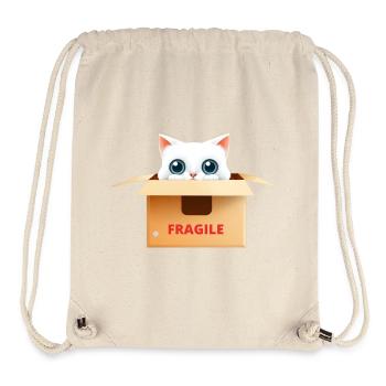 Zerbrechliches Kätzchen in der Kawaii-Box - Stanley/Stella recycelter Gym Bag - Naturweiß - Vorne
