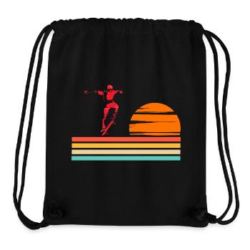 Skateboarding Cool Skater Boy Sonnenuntergang - Stanley/Stella recycelter Gym Bag - Schwarz - Vorne
