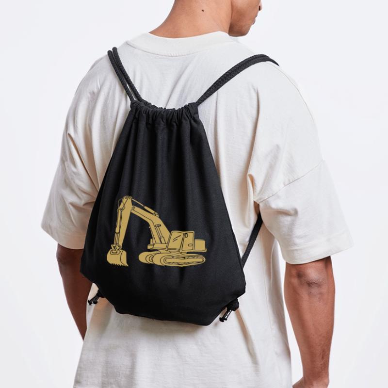 Excavator Driver Silhouette - Construction Equipment Operator Stanley/Stella Recycled Gym Bag