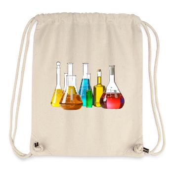 Bunte Laborgläser Kollektion - Stanley/Stella recycelter Gym Bag - Naturweiß - Vorne