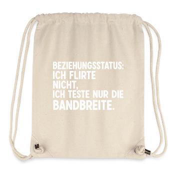 Beziehungsstatus: Ich Flirte Nicht - Stanley/Stella recycelter Gym Bag - Naturweiß - Vorne