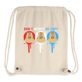 Dont Worry Be Cappy Capybara - Stanley/Stella Recycled Gym Bag - natural - Front
