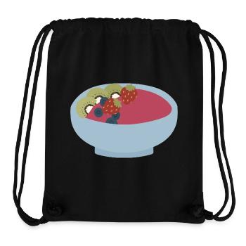 Frucht-Smoothie-Schüssel-Illustration - Stanley/Stella recycelter Gym Bag - Schwarz - Vorne