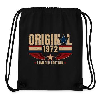 54. Geburtstag Geschenk Original Jahrgang 1972 - Stanley/Stella recycelter Gym Bag - Schwarz - Vorne