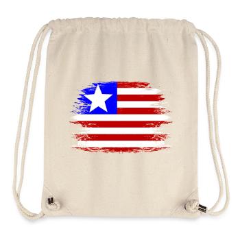 Liberia_Flagge_used - Sac à cordon recyclé Stanley/Stella - blanc naturel - Devant