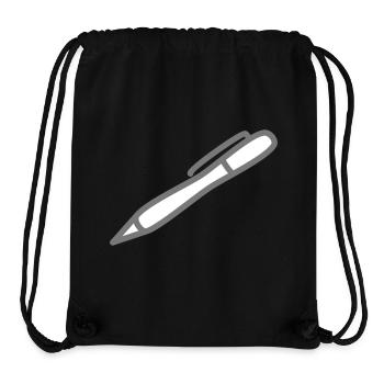 stylo à bille - Sac à cordon recyclé Stanley/Stella - noir - Devant