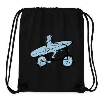 surfeuse - Sac à cordon recyclé Stanley/Stella - noir - Devant