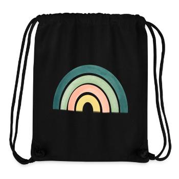 Regenbogen - Stanley/Stella recycelter Gym Bag - Schwarz - Vorne