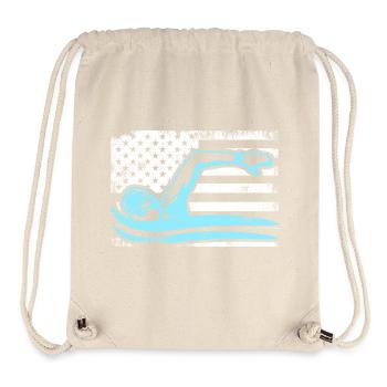 Patriotischer Schwimmer - Stanley/Stella recycelter Gym Bag - Naturweiß - Vorne
