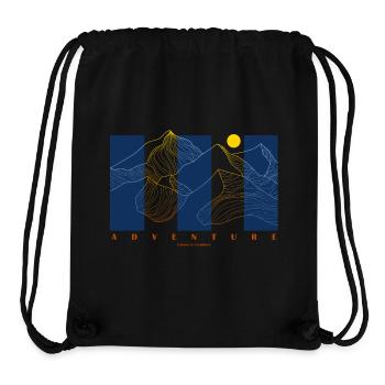 Berg-Grafik - Stanley/Stella recycelter Gym Bag - Schwarz - Vorne