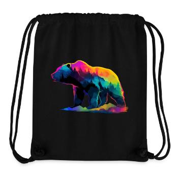 L’ours dans les montagnes - Sac à cordon recyclé Stanley/Stella - noir - Devant