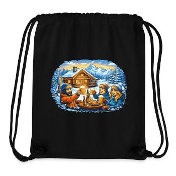 Après ski hut – winter holiday with friends - Stanley/Stella Recycled Gym Bag - black - Front
