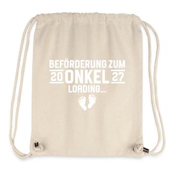 Beförderung zum Onkel 2027 loading - Stanley/Stella recycelter Gym Bag - Naturweiß - Vorne
