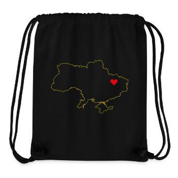 Ukraine Map - Minimalist Gold Design - Stanley/Stella Recycled Gym Bag - black - Front