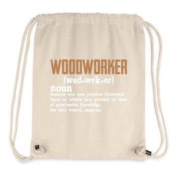 Rustic Woodworker Typo Design - Stanley/Stella Recycled Gym Bag - natural - Front