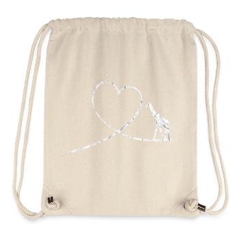 Idée de cadeau pour la région sauvage du zoo de giraffe - Sac à cordon recyclé Stanley/Stella - blanc naturel - Devant