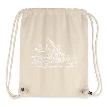 Hamburger Hafen (Dock 11) weiss - Stanley/Stella recycelter Gym Bag - Naturweiß - Vorne