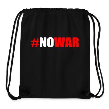 No war - Stanley/Stella Recycled Gym Bag - black - Front