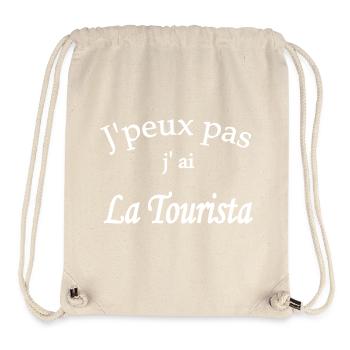 j' peux pas j' ai la tourista - Sac à cordon recyclé Stanley/Stella - blanc naturel - Devant