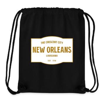 Crescent City New Orleans Emblem - Stanley/Stella recycelter Gym Bag - Schwarz - Vorne
