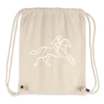 Reiten Zeichnung - Stanley/Stella recycelter Gym Bag - Naturweiß - Vorne