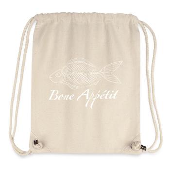 Bone Appétit – Funny Fish Skeleton Food Pun - Stanley/Stella Recycled Gym Bag - natural - Front