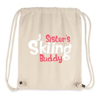Lustige Skiliebhaber-Grafik für Schwestern - Stanley/Stella recycelter Gym Bag - Naturweiß - Vorne