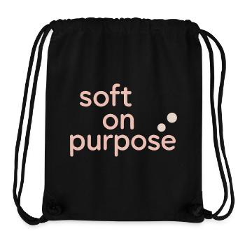Calm is rebellion. Soft Life Self Care - Stanley/Stella Recycled Gym Bag - black - Front