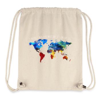 Je n'ai pas partout mais il est sur ma liste - Sac à cordon recyclé Stanley/Stella - blanc naturel - Devant