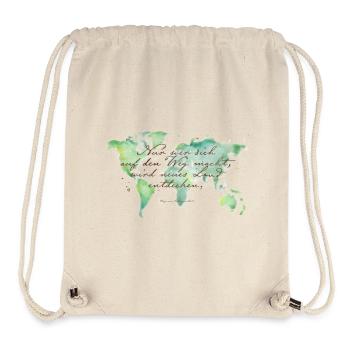 Land entdecken - Stanley/Stella recycelter Gym Bag - Naturweiß - Vorne
