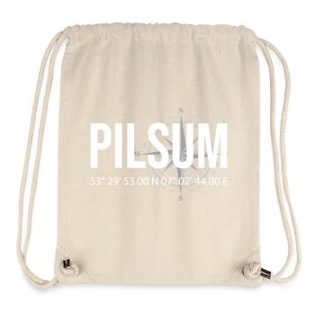 Koordinaten Pilsum - Stanley/Stella recycelter Gym Bag - Naturweiß - Vorne
