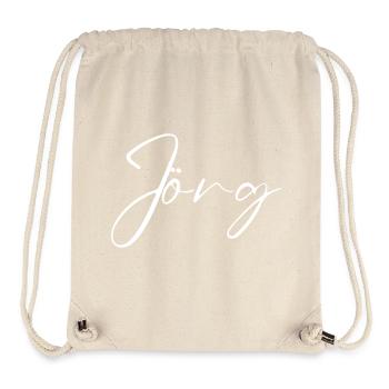 Jörg Name T-Shirt Gift for Men - Stanley/Stella Recycled Gym Bag - natural - Front
