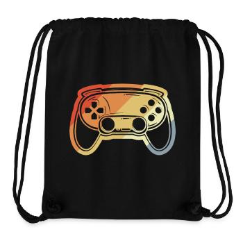 Vintage Game Controller Drawing - Stanley/Stella Recycled Gym Bag - black - Front