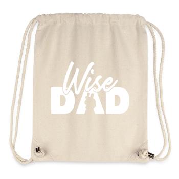 Wise Dad Silhouette Fatherhood Parenting - Stanley/Stella Recycled Gym Bag - natural - Front